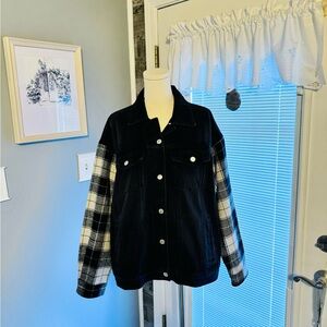 Forever 21 Denim and Flannel Jacket SZ‎ LG